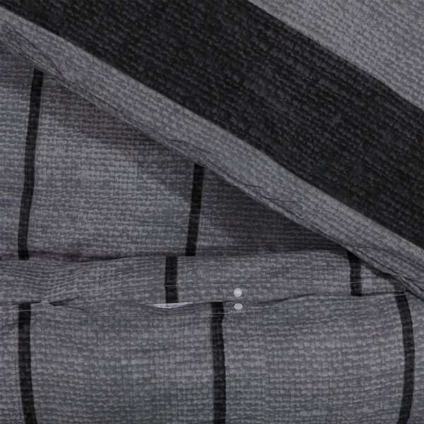 vidaXL Σετ Παπλωματοθήκης Σκούρο Γκρι 140x200 εκ. Βαμβακερό