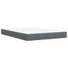 vidaXL Κρεβάτι Boxspring με Στρώμα Σκούρο Γκρι 140x190 εκ. Βελούδινο