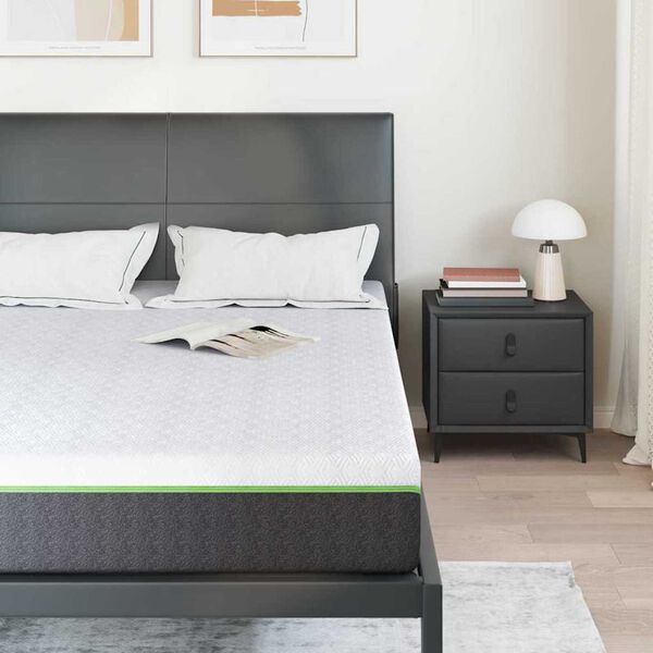 vidaXL Στρώμα Λευκό και Γκρι 140 x 200 cm Τσέπες ελατηρίων