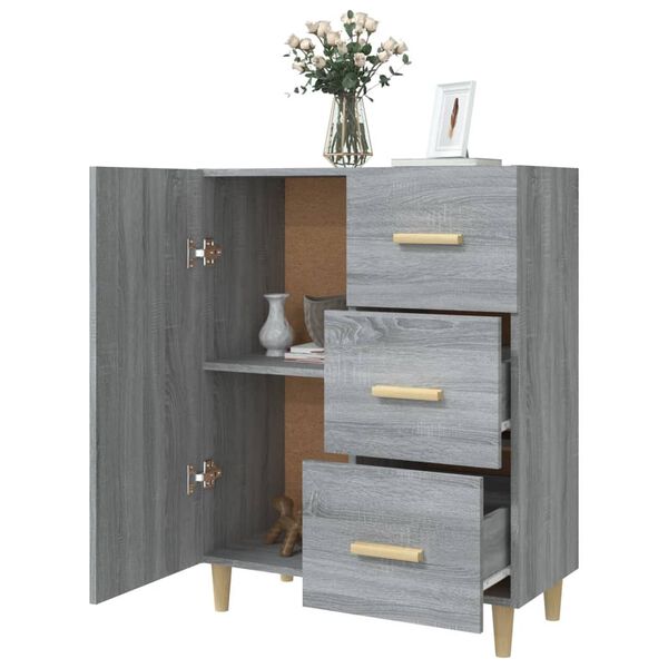 vidaXL Ντουλάπι Γκρι Sonoma 69,5 x 34 x 90 εκ. από Επεξεργασμένο Ξύλο
