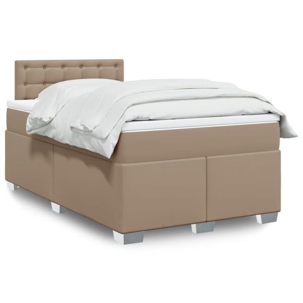 vidaXL &Kappa;&rho;&epsilon;&beta;ά&tau;&iota; Boxspring &mu;&epsilon; &Sigma;&tau;&rho;ώ&mu;&alpha; &Kappa;&alpha;&pi;&omicron;&upsilon;&tau;&sigma;ί&nu;&omicron; 120x190&epsilon;&kappa;.&alpha;&pi;ό &Sigma;&upsilon;&nu;&theta;.&Delta;έ&rho;&mu;&alpha;