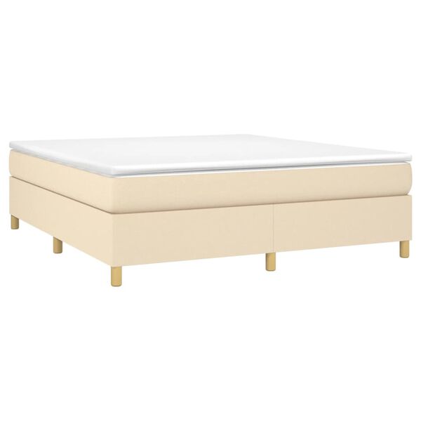 vidaXL &Kappa;&rho;&epsilon;&beta;ά&tau;&iota; Boxspring &mu;&epsilon; &Sigma;&tau;&rho;ώ&mu;&alpha; &Kappa;&rho;&epsilon;&mu; 160x200 &epsilon;&kappa;. &Upsilon;&phi;&alpha;&sigma;&mu;ά&tau;&iota;&nu;&omicron;