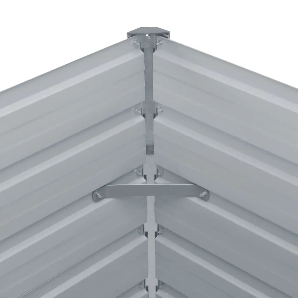 vidaXL Ζαρντινιέρα Ψηλή Γκρι 160 x 80 x 77 εκ. από Γαλβανισμένο Χάλυβα
