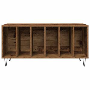 vidaXL Ντουλάπι δίσκων βινυλίου με ράφι Παλαιό ξύλο 100 x 38 x 48 εκ.