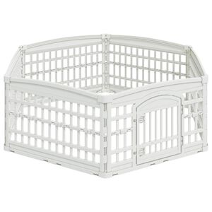vidaXL &Pi;&alpha;&iota;&chi;&nu;&iota;&delta;ό&sigma;&pi;&iota;&tau;&omicron; &Sigma;&kappa;ύ&lambda;&omicron;&upsilon; 6 &Pi;ά&nu;&epsilon;&lambda; 177,5 x 154,5 x 58 &epsilon;&kappa; &Pi;&lambda;&alpha;&sigma;&tau;&iota;&kappa;ό