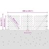 vidaXL Φράχτης από αλυσίδα με στήλες Γκρι 0.4 x 10 μ Ατσάλι