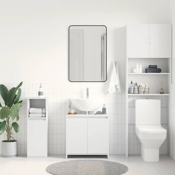 vidaXL Ντουλάπι Νιπτήρα Λευκό 60 x 33 x 61 εκ. από Επεξ. Ξύλο