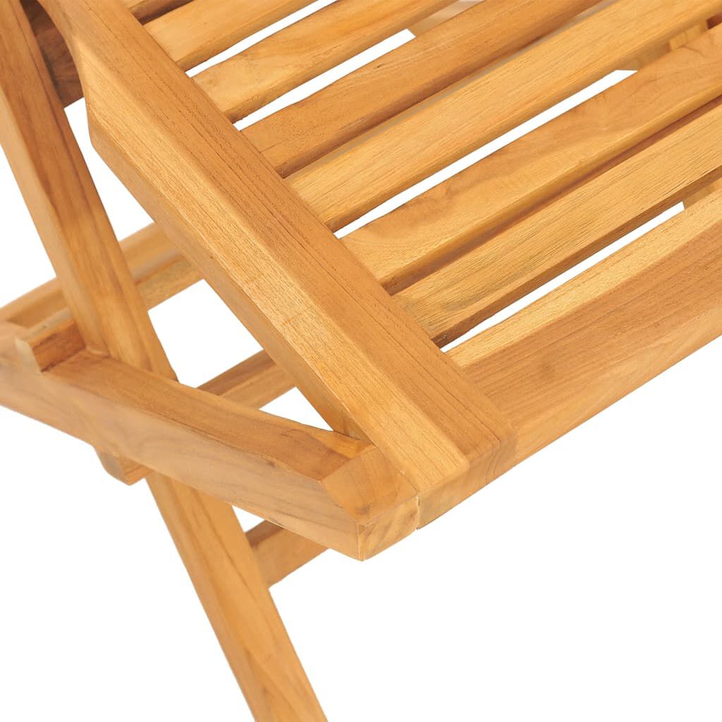 vidaXL Καρέκλες Κήπου Πτυσσόμενες 2 τεμ. 47x63x90 εκ. Μασίφ Ξύλο Teak