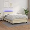 vidaXL &Kappa;&rho;&epsilon;&beta;ά&tau;&iota; Boxspring &mu;&epsilon; &Sigma;&tau;&rho;ώ&mu;&alpha; & LED &Kappa;&rho;&epsilon;&mu; 120x200 &epsilon;&kappa;. &Sigma;&upsilon;&nu;&theta;. &Delta;έ&rho;&mu;&alpha;