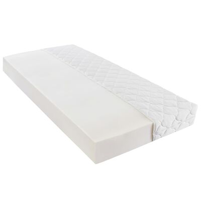 vidaXL Κρεβάτι Λευκό 180 x 200 εκ. από Συνθετικό Δέρμα με Στρώμα