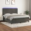 vidaXL &Kappa;&rho;&epsilon;&beta;ά&tau;&iota; Boxspring &mu;&epsilon; &Sigma;&tau;&rho;ώ&mu;&alpha; & LED &Sigma;&kappa;. &Gamma;&kappa;&rho;&iota; 160x200&epsilon;&kappa;. &Beta;&epsilon;&lambda;&omicron;ύ&delta;&iota;&nu;&omicron;