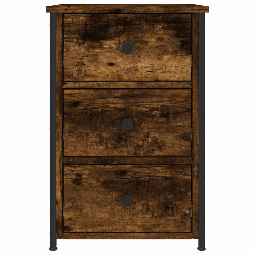 vidaXL Κομοδίνο Καπνιστή Δρυς 40x36x60 εκ. από Επεξεργασμένο Ξύλο