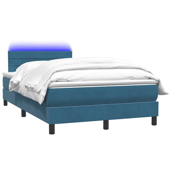 vidaXL &Kappa;&rho;&epsilon;&beta;ά&tau;&iota; Boxspring &mu;&epsilon; &Sigma;&tau;&rho;ώ&mu;&alpha; & LED &Sigma;&kappa;&omicron;ύ&rho;&omicron; &Mu;&pi;&lambda;&epsilon; 120x210 &epsilon;&kappa;. &Beta;&epsilon;&lambda;&omicron;ύ&delta;&iota;&nu;&omicron;
