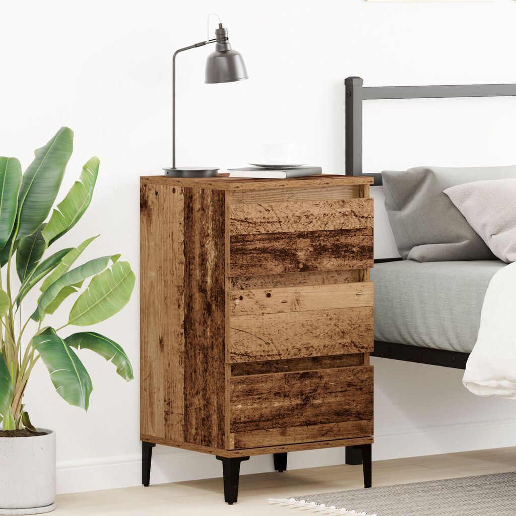 vidaXL Κομοδίνο Παλιού Ξύλου 40x35x70 cm Κατασκευασμένο Ξύλο