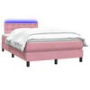 vidaXL &Kappa;&rho;&epsilon;&beta;ά&tau;&iota; Boxspring &mu;&epsilon; &Sigma;&tau;&rho;ώ&mu;&alpha; & LED &rho;&omicron;&zeta; 120x220 cm &Beta;&epsilon;&lambda;&omicron;ύ&delta;&iota;&nu;&omicron;