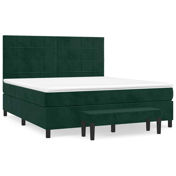 vidaXL &Kappa;&rho;&epsilon;&beta;ά&tau;&iota; Boxspring &mu;&epsilon; &Sigma;&tau;&rho;ώ&mu;&alpha; &Sigma;&kappa;&omicron;ύ&rho;&omicron; &Pi;&rho;ά&sigma;&iota;&nu;&omicron; 180x200&epsilon;&kappa;. &Beta;&epsilon;&lambda;&omicron;ύ&delta;&iota;&nu;&omicron;