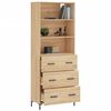 vidaXL Ντουλάπι Sonoma δρυς 69,5 x 34 x 180 εκ. από Επεξεργασμένο Ξύλο