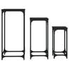 vidaXL Τραπεζάκια Ζιγκόν 3 τεμ. Μαύρα από Επεξεργασμένο Ξύλο