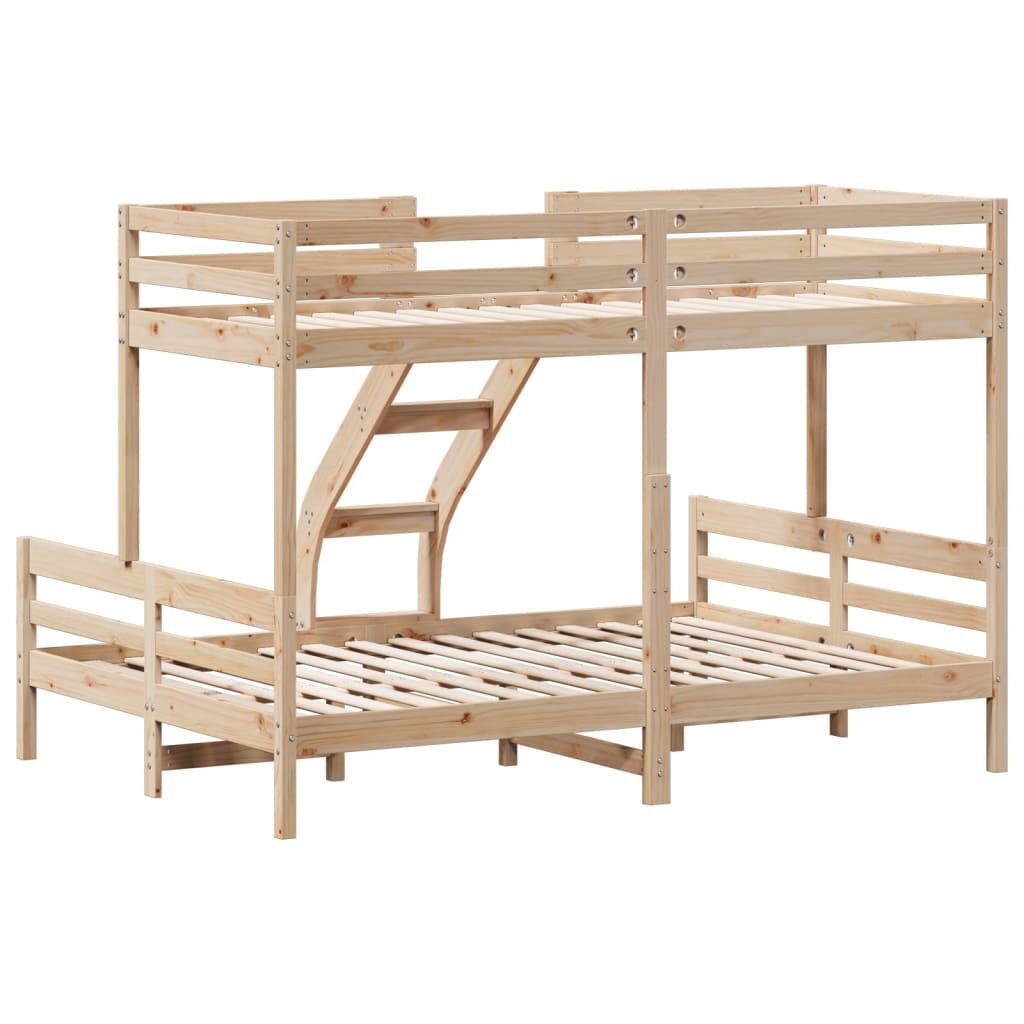 vidaXL Κουκέτα 90x200/140x200 εκ. από Μασίφ Ξύλο Πεύκου