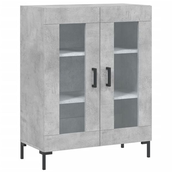 vidaXL Ντουλάπι Γκρι Σκυροδέματος 69,5x34x180 εκ. Επεξεργασμένο Ξύλο