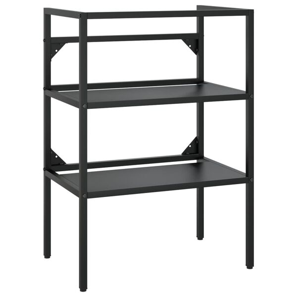 vidaXL Έπιπλο Μπάνιου Μαύρο 59 x 38 x 83 εκ. Σιδερένιο