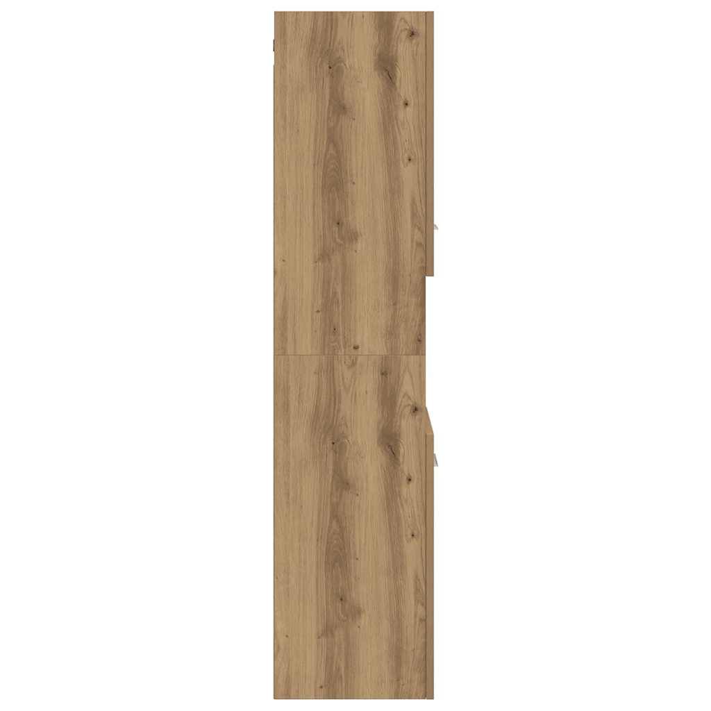vidaXL Ντουλάπι Μπάνιου Κρεμαστό Παλ. Ξύλο 30x30x130 εκ. από Επ. Ξύλο