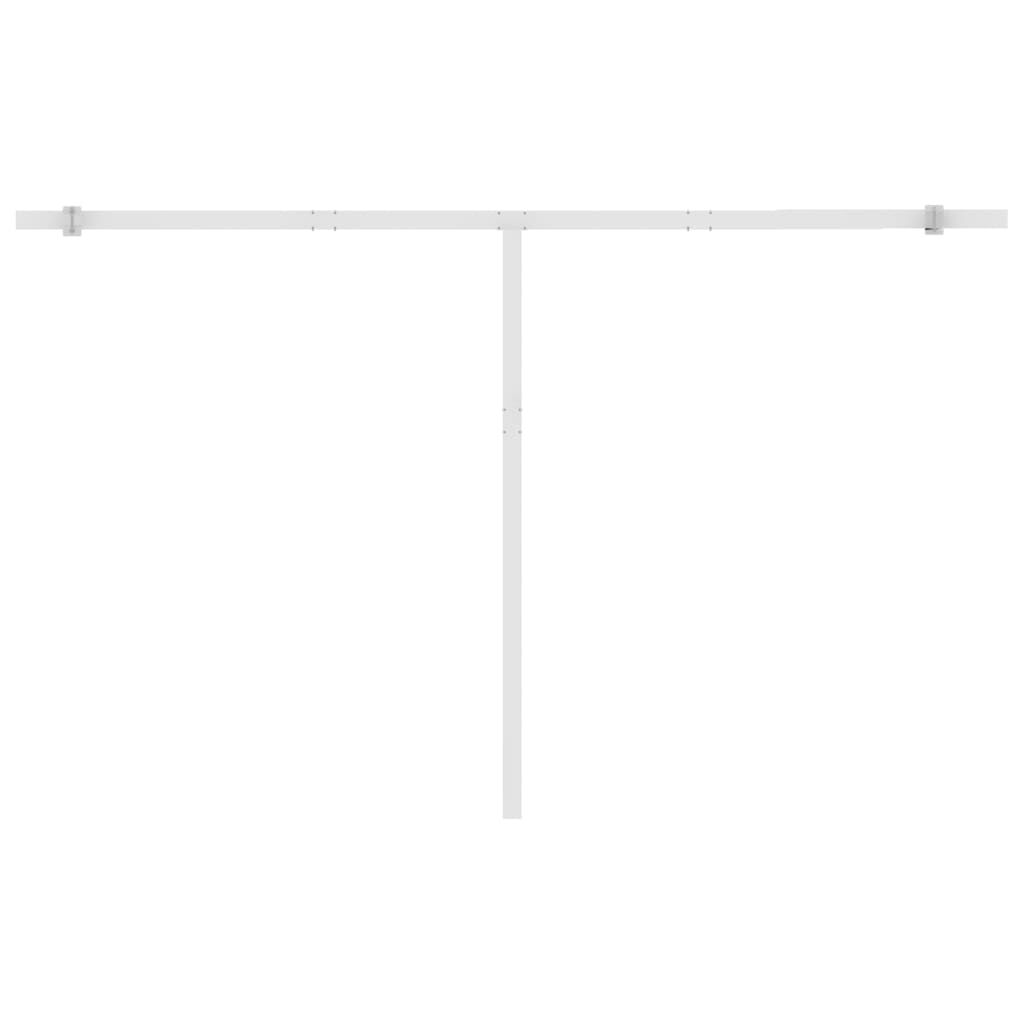 vidaXL Τέντα Συρόμενη Χειροκίνητη με LED Ανθρακί 450 x 350 εκ.