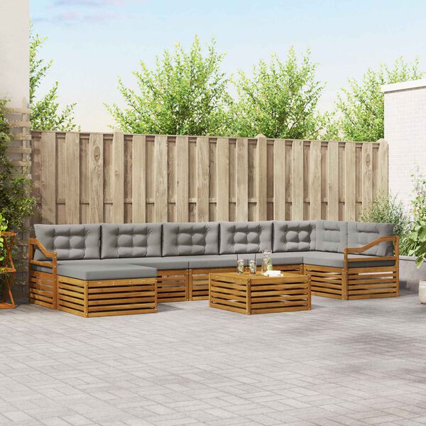 vidaXL &Sigma;&epsilon;&iota;&rho;ά &Kappa;&alpha;&nu;&alpha;&pi;έ &Epsilon;&xi;&omega;&tau;&epsilon;&rho;&iota;&kappa;&omicron;ύ 8 pcs &Phi;&upsilon;&sigma;&iota;&kappa;ό &kappa;&alpha;&iota; &Alpha;&nu;&omicron;&iota;&chi;&tau;ό &Gamma;&kappa;&rho;&iota;