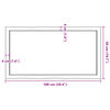 vidaXL Επιφ Τραπεζιού Αν Καφέ 100x50x(2-6)εκ.Ακατέργ. Μασίφ Ξύλο Δρυός