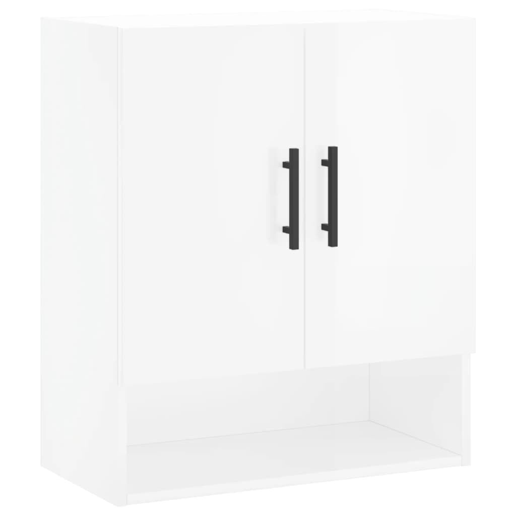 vidaXL Ντουλάπι Τοίχου Γυαλιστερό Λευκό 60x31x70 εκ Επεξεργασμένο Ξύλο