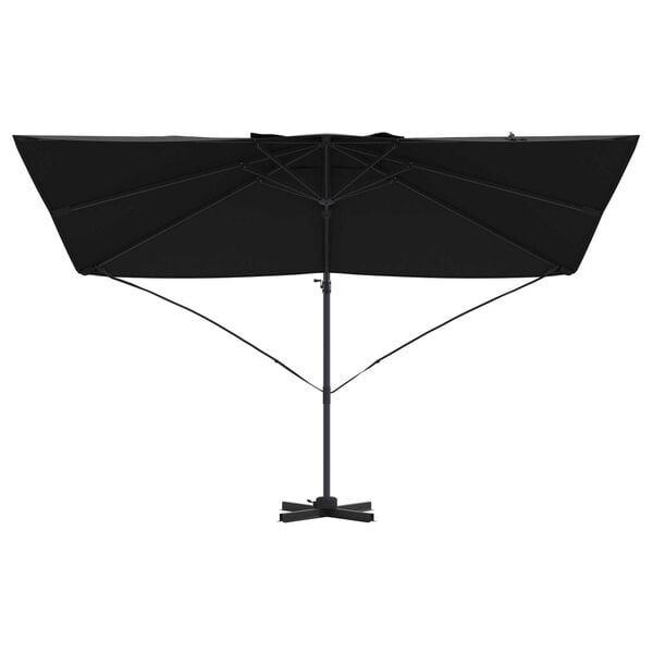 vidaXL Μαύρη Ανεμοτραπέζια Roma 352x251x260 εκ Αλουμίνιο