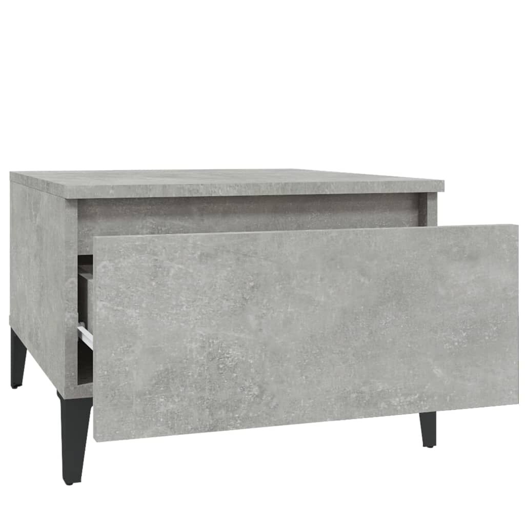 vidaXL Τραπέζι Βοηθητικό Γκρι Σκυροδ. 50x46x35 εκ. Επεξεργασμένο Ξύλο