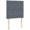 vidaXL Κρεβάτι Boxspring με Στρώμα Σκούρο Γκρι 90x190 εκ. Βελούδινο