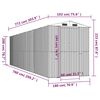 vidaXL Αποθήκη Κήπου Ανοιχτό γκρι 192x772x223 εκ. Γαλβανισμένο Ατσάλι