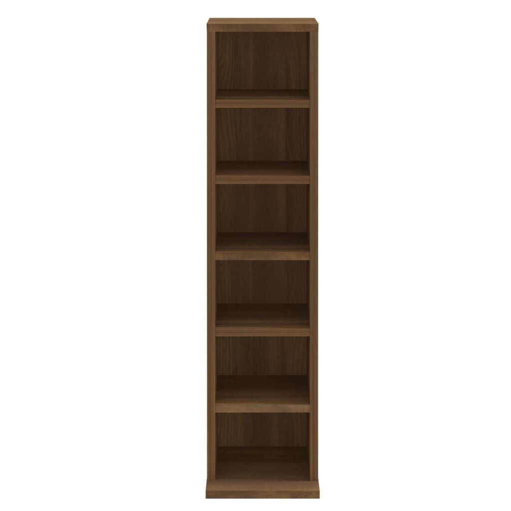 vidaXL Έπιπλο για CD Καφέ Δρυς 21 x 20 x 88 εκ. από Επεξεργασμένο Ξύλο