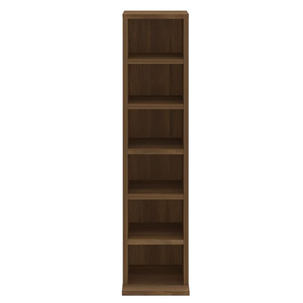vidaXL Έπιπλο για CD Καφέ Δρυς 21 x 20 x 88 εκ. από Επεξεργασμένο Ξύλο