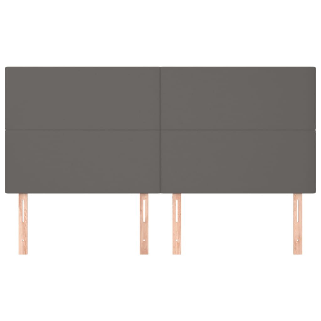vidaXL Κεφαλάρια Κρεβατιού 4 τεμ. Γκρι 100x5x78/88 εκ.Συνθετικό Δέρμα