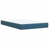 vidaXL Κρεβάτι Boxspring με Στρώμα Μπλε 120x200 εκ. Βελούδινο
