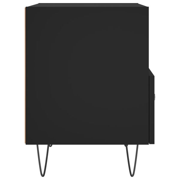 vidaXL Κομοδίνα 2 τεμ. Μαύρα 40 x 35 x 47,5 εκ. από Επεξεργασμένο Ξύλο