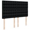 vidaXL Κρεβάτι Boxspring με Στρώμα Μαύρο 160x200 εκ. Υφασμάτινο