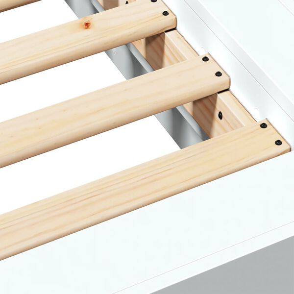 vidaXL Πλαίσιο Κρεβατιού Λευκό 180 x 200 εκ. Επεξεργ. Ξύλο