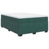 vidaXL Κρεβάτι Boxspring με Στρώμα Σκούρο Πράσινο 160x200εκ. Βελούδινο