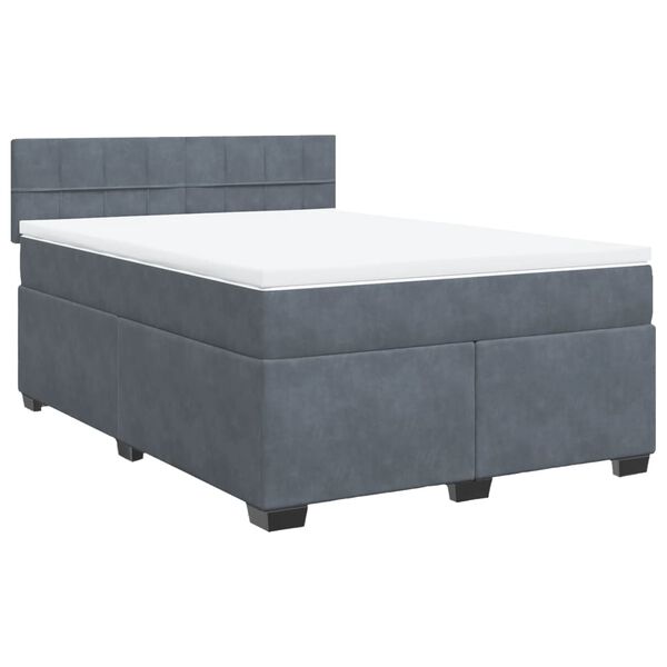 vidaXL &Kappa;&rho;&epsilon;&beta;ά&tau;&iota; Boxspring &mu;&epsilon; &Sigma;&tau;&rho;ώ&mu;&alpha; &Sigma;&kappa;&omicron;ύ&rho;&omicron; &Gamma;&kappa;&rho;&iota; 140x190 &epsilon;&kappa;. &Beta;&epsilon;&lambda;&omicron;ύ&delta;&iota;&nu;&omicron;