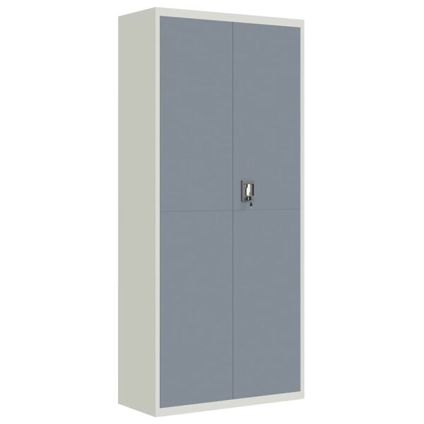 vidaXL Αρχειοθήκη Ανοιχτό Γκρι & Σκούρο Γκρι 90x40x200 εκ. Ατσάλινη