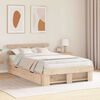 vidaXL Σκελετός Κρεβατιού Καφέ 120 x 190 cm Μασίφ ξύλο πεύκου