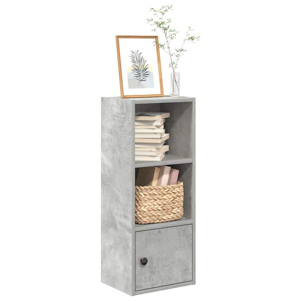 vidaXL Βιβλιοθήκη Γκρι Σκυροδέματος 31x24x77 εκ. Επεξεργ. Ξύλο