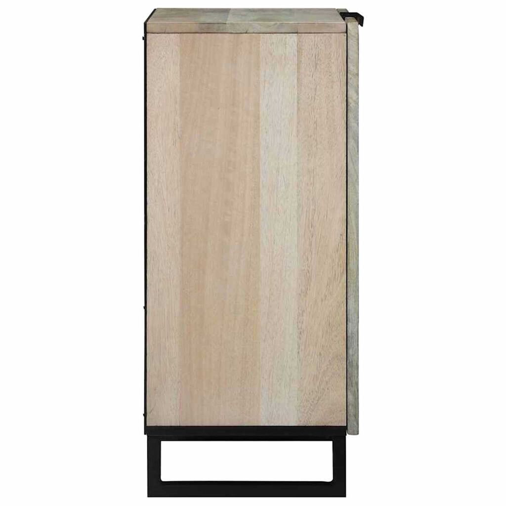 vidaXL Πλαϊνό γραφείο Λευκό 60 x 33.5 x 75 εκ. Μασίφ ξύλο μάνγκο