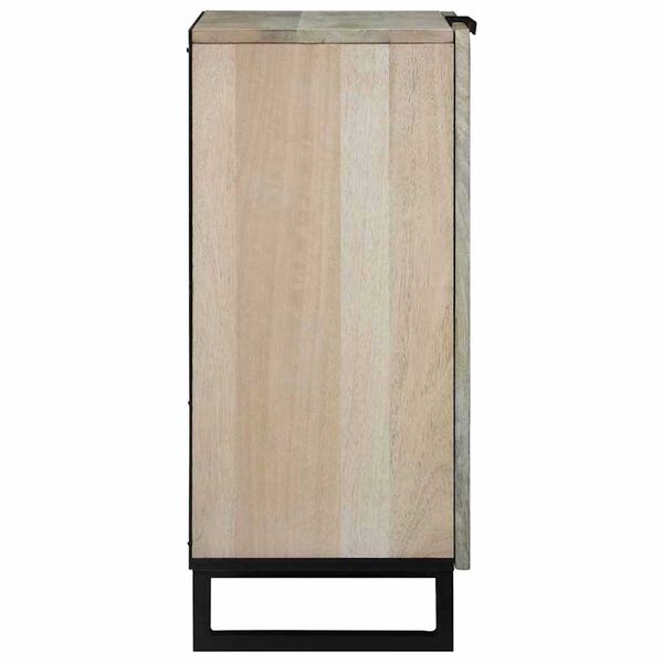 vidaXL Πλαϊνό γραφείο Λευκό 60 x 33.5 x 75 εκ. Μασίφ ξύλο μάνγκο