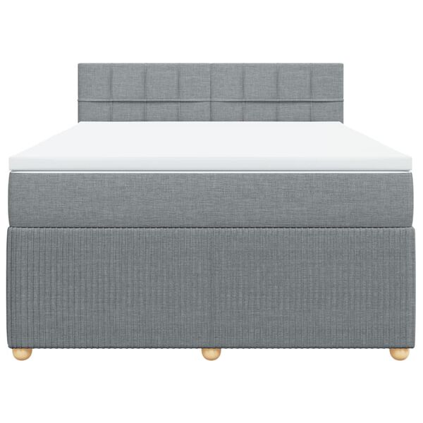 vidaXL &Kappa;&rho;&epsilon;&beta;ά&tau;&iota; Boxspring &mu;&epsilon; &Sigma;&tau;&rho;ώ&mu;&alpha; &Alpha;&nu;&omicron;&iota;&chi;&tau;ό &Gamma;&kappa;&rho;&iota; 140x190 &epsilon;&kappa;. &Upsilon;&phi;&alpha;&sigma;&mu;ά&tau;&iota;&nu;&omicron;