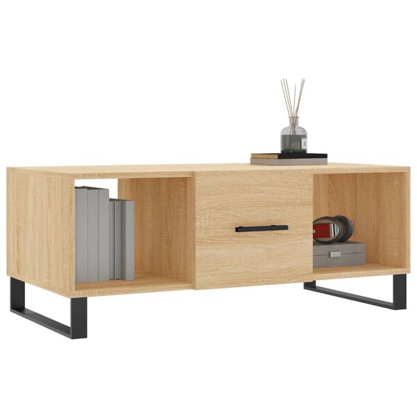 vidaXL Τραπεζάκι Σαλονιού Sonoma Δρυς 102x50x40 εκ. από Επεξεργ. Ξύλο